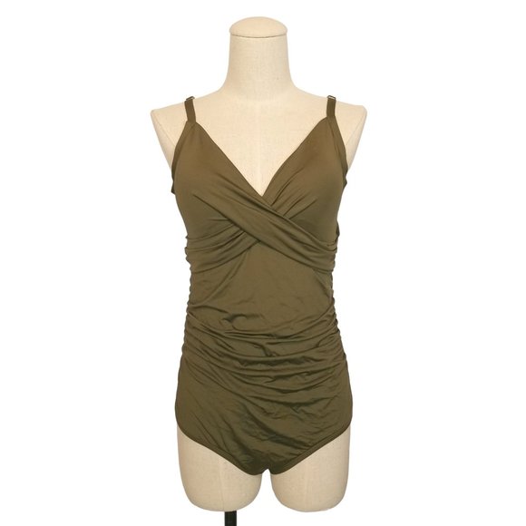 Jantzen Olive Green One Piece Swimsuit - Picture 1 of 10